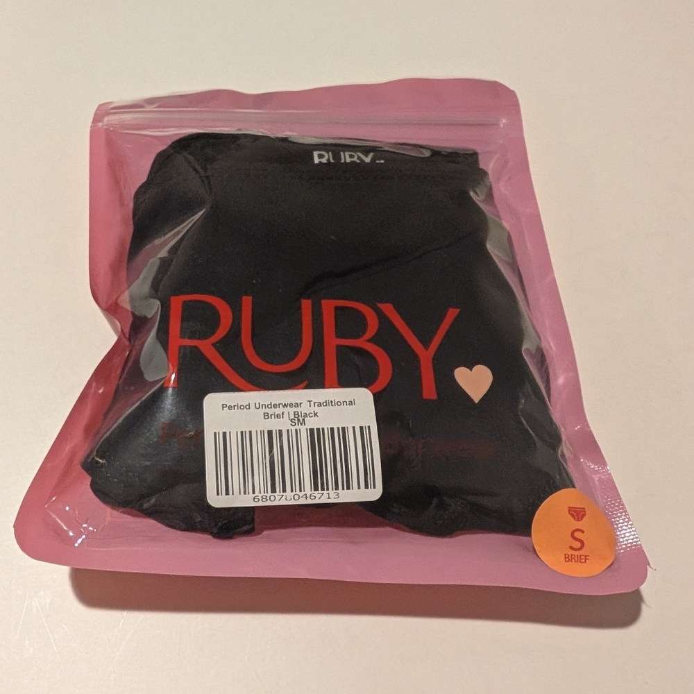 NWT Ruby Love Black Period Underwear